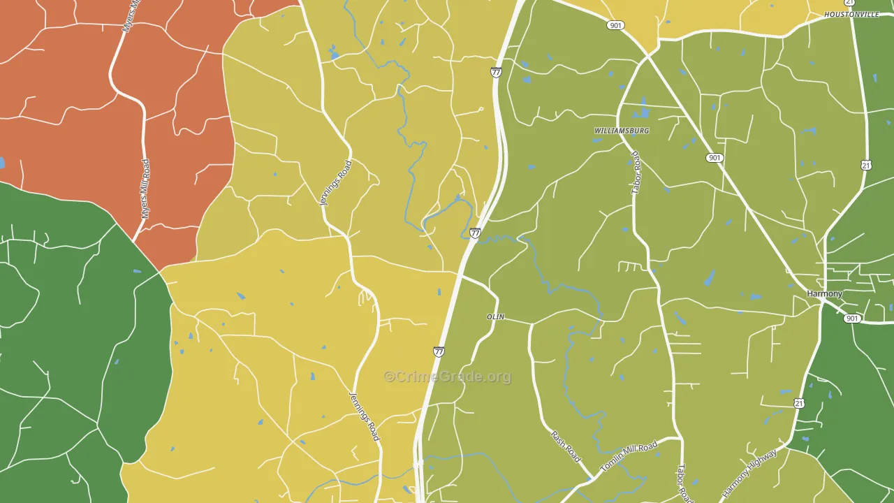 28660, NC Map of Drug-Related Crime Rates