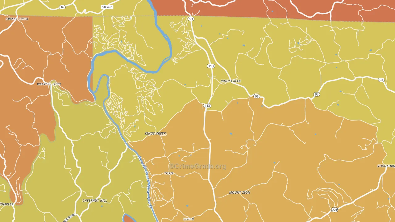 28663, NC Map of Drug-Related Crime Rates