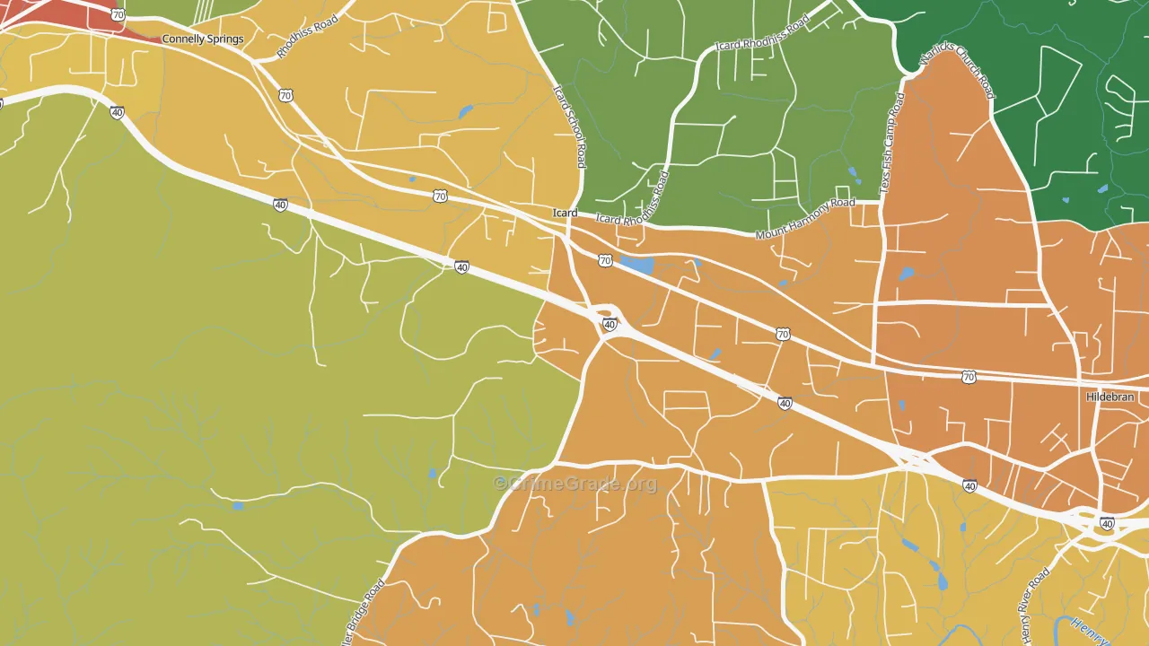 28666, NC Map of Drug-Related Crime Rates