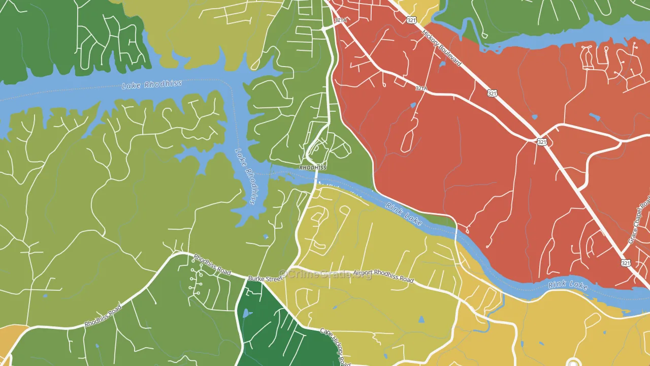 28667, NC Map of Drug-Related Crime Rates