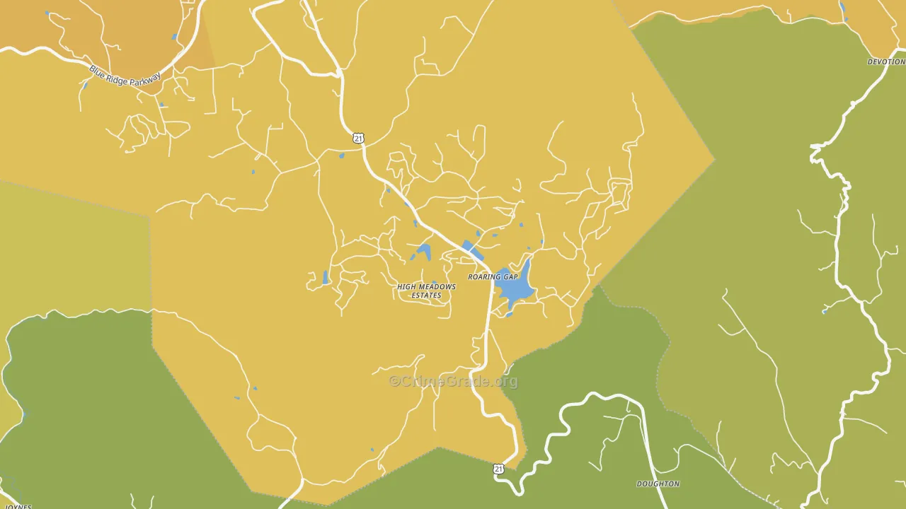 28668, NC Map of Drug-Related Crime Rates
