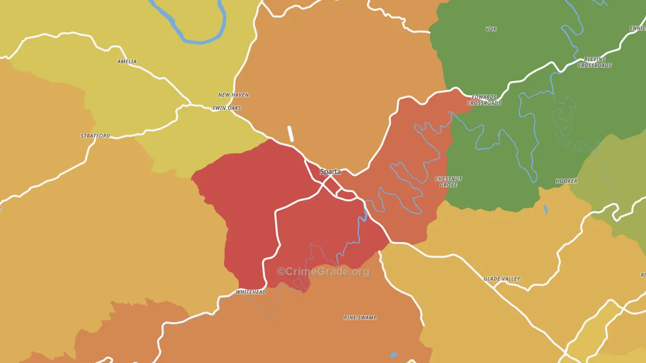 28675, NC Map of Drug-Related Crime Rates