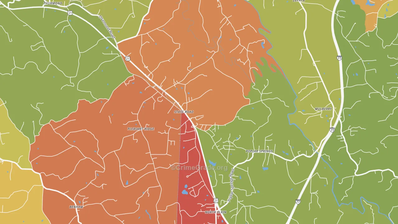 28676, NC Map of Drug-Related Crime Rates
