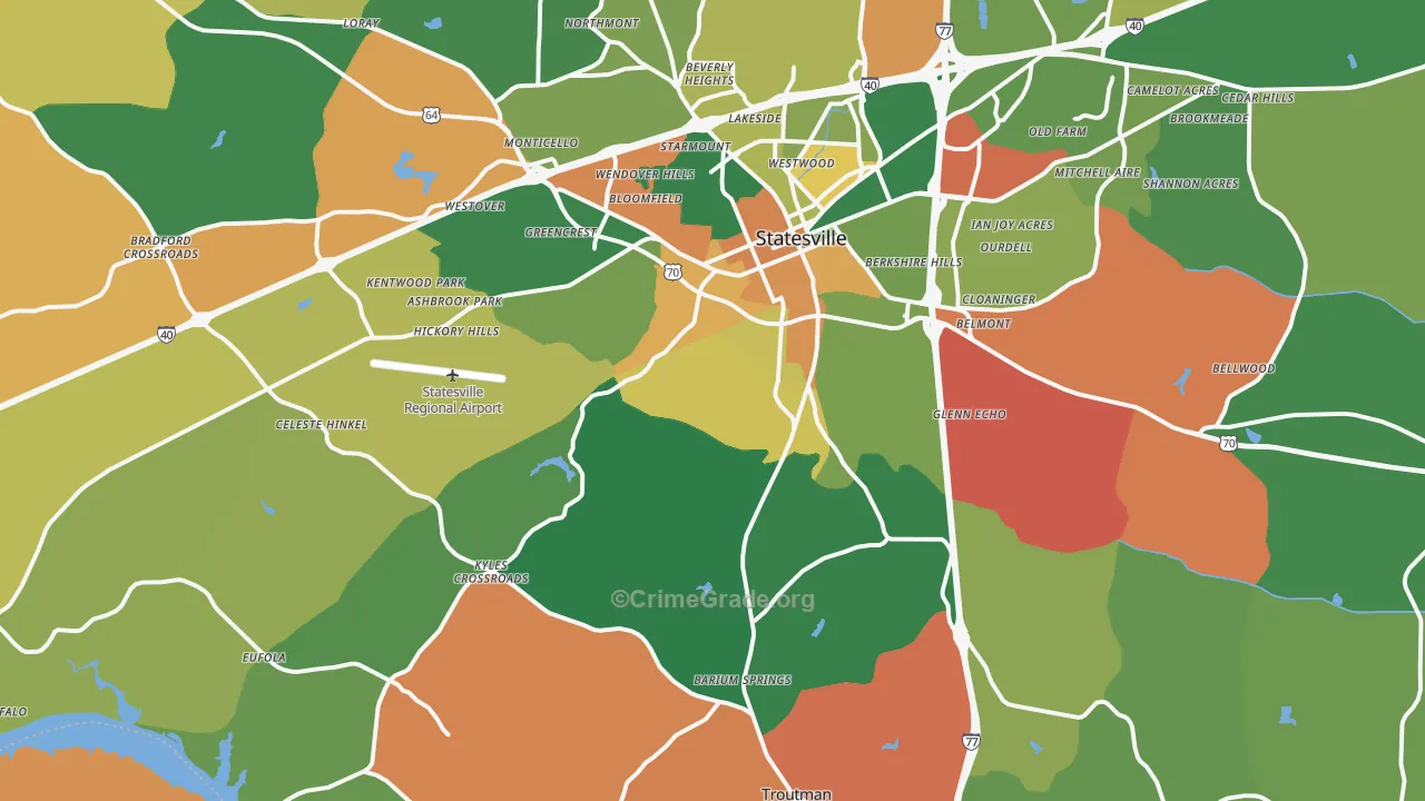 28677, NC Map of Drug-Related Crime Rates
