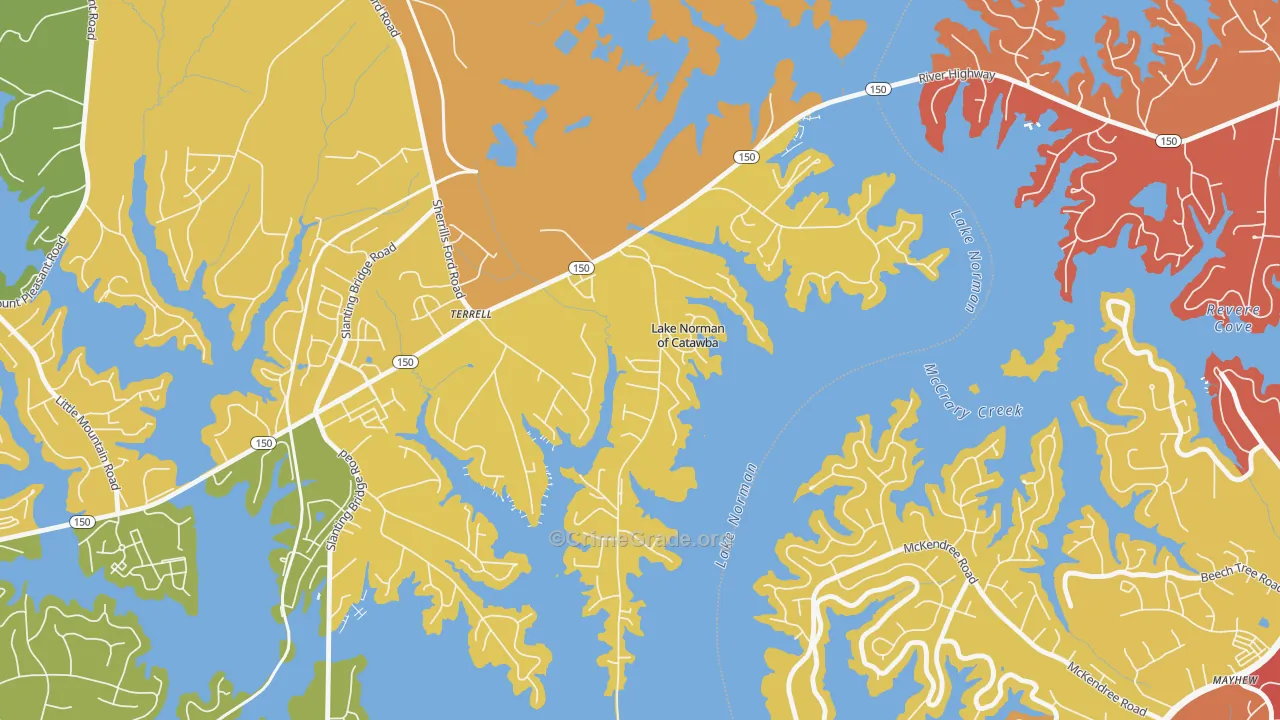 28682, NC Map of Drug-Related Crime Rates