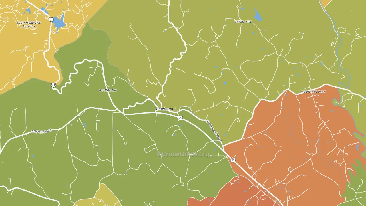 28683, NC Map of Drug-Related Crime Rates