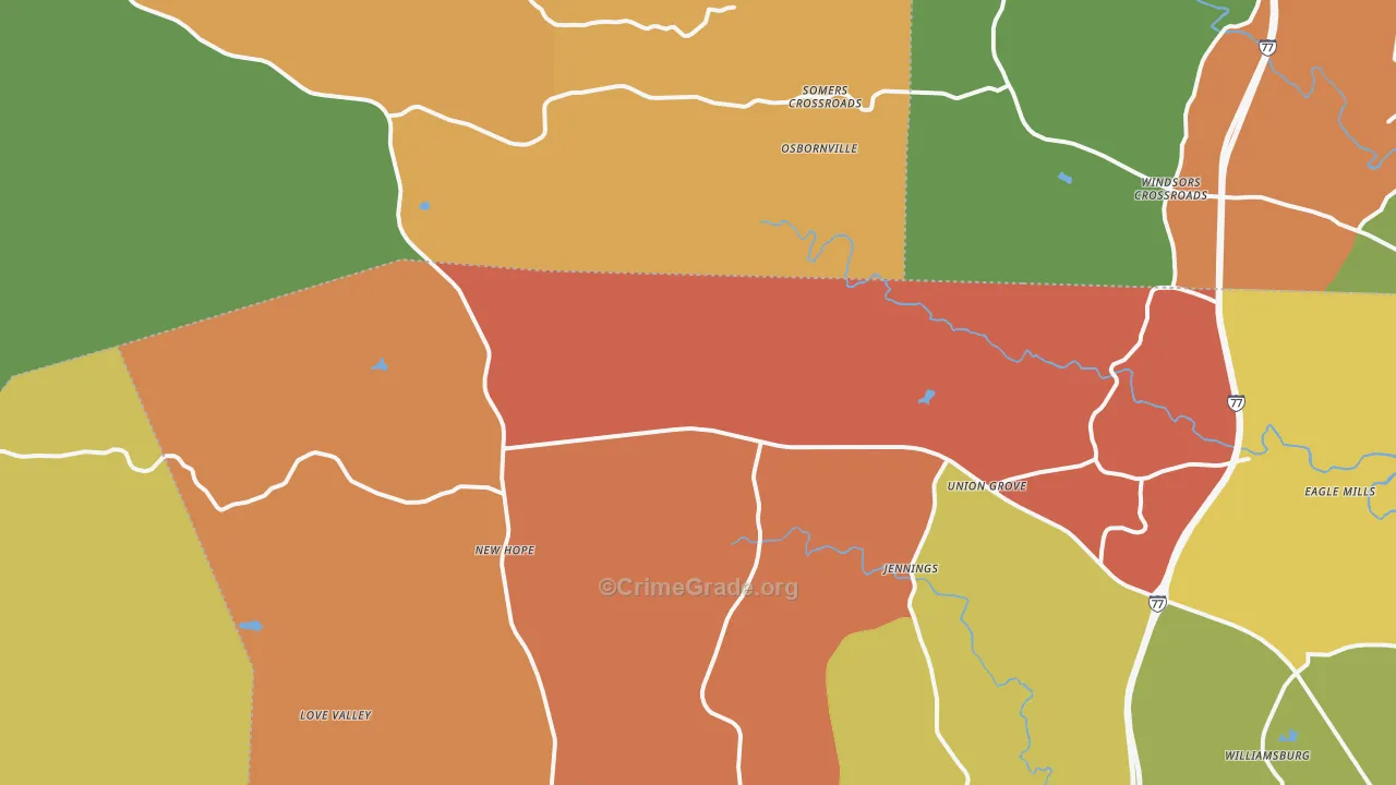 28689, NC Map of Drug-Related Crime Rates