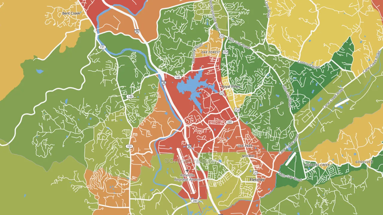 28704, NC Map of Drug-Related Crime Rates