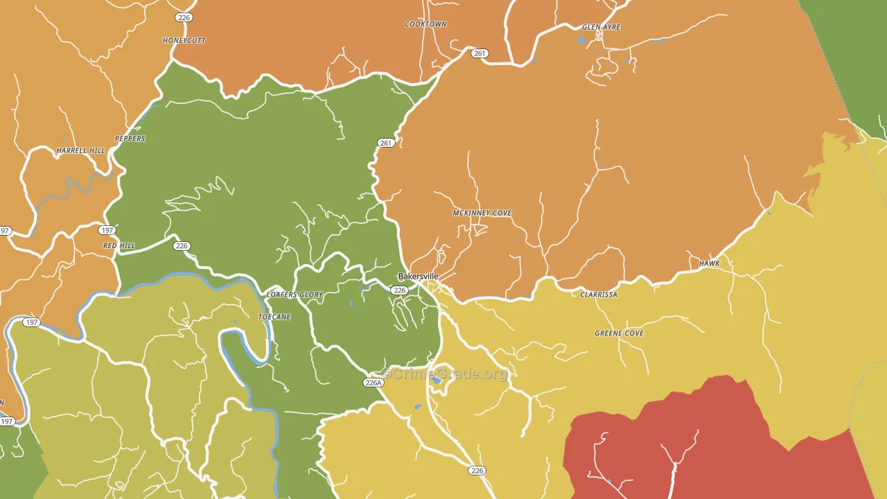 28705, NC Map of Drug-Related Crime Rates