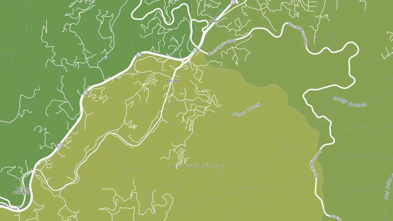 28707, NC Map of Drug-Related Crime Rates
