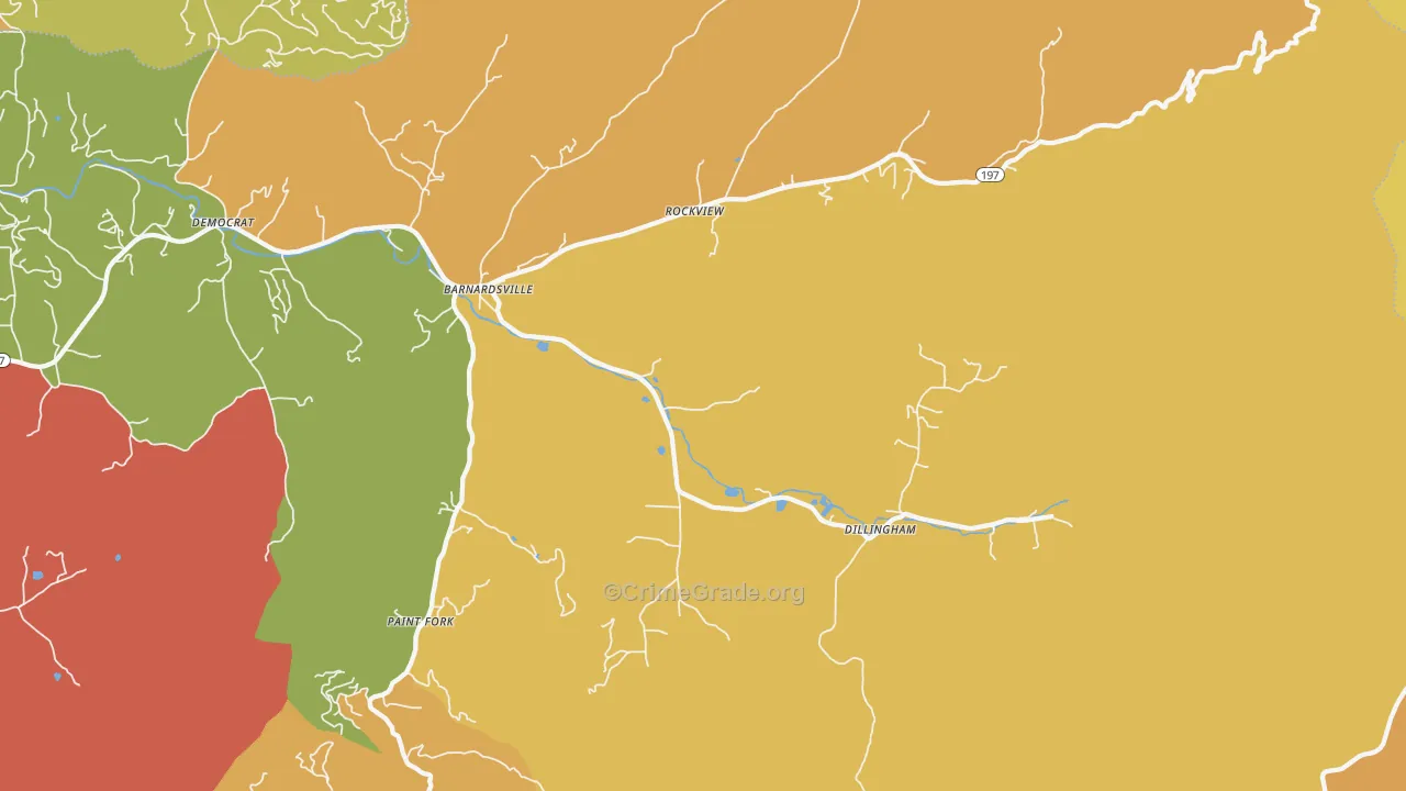 28709, NC Map of Drug-Related Crime Rates