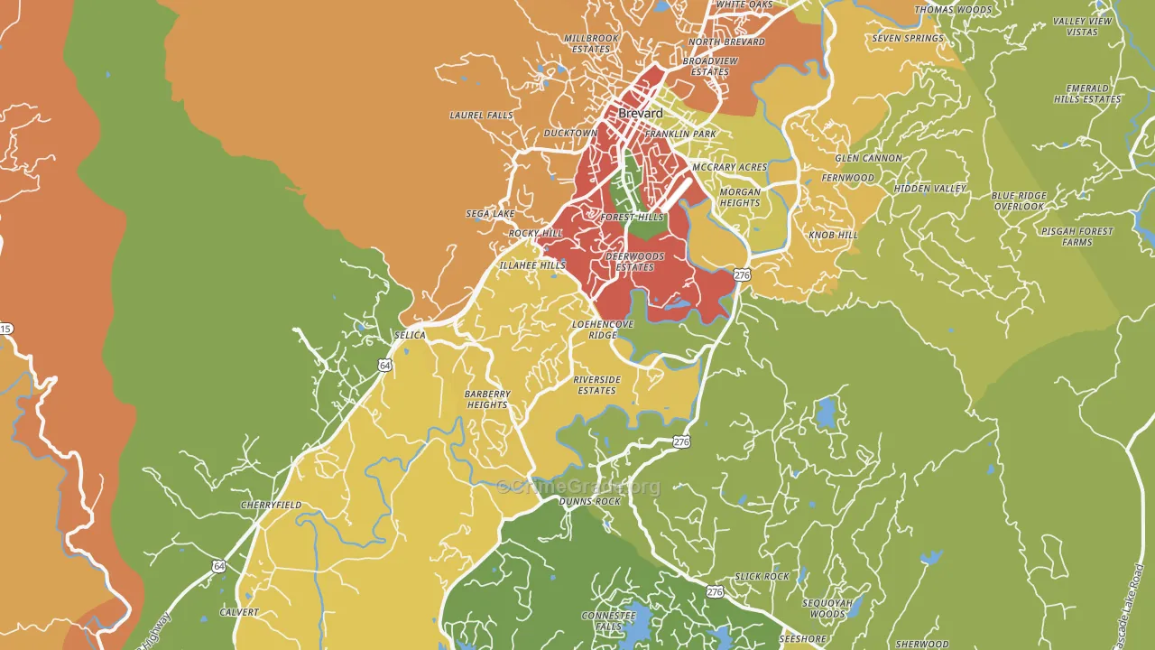 28712, NC Map of Drug-Related Crime Rates