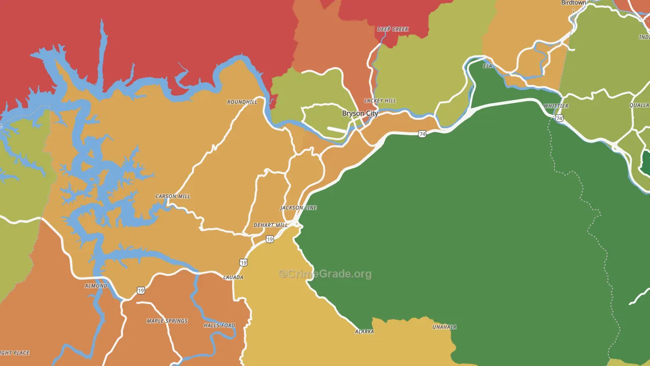 28713, NC Map of Drug-Related Crime Rates