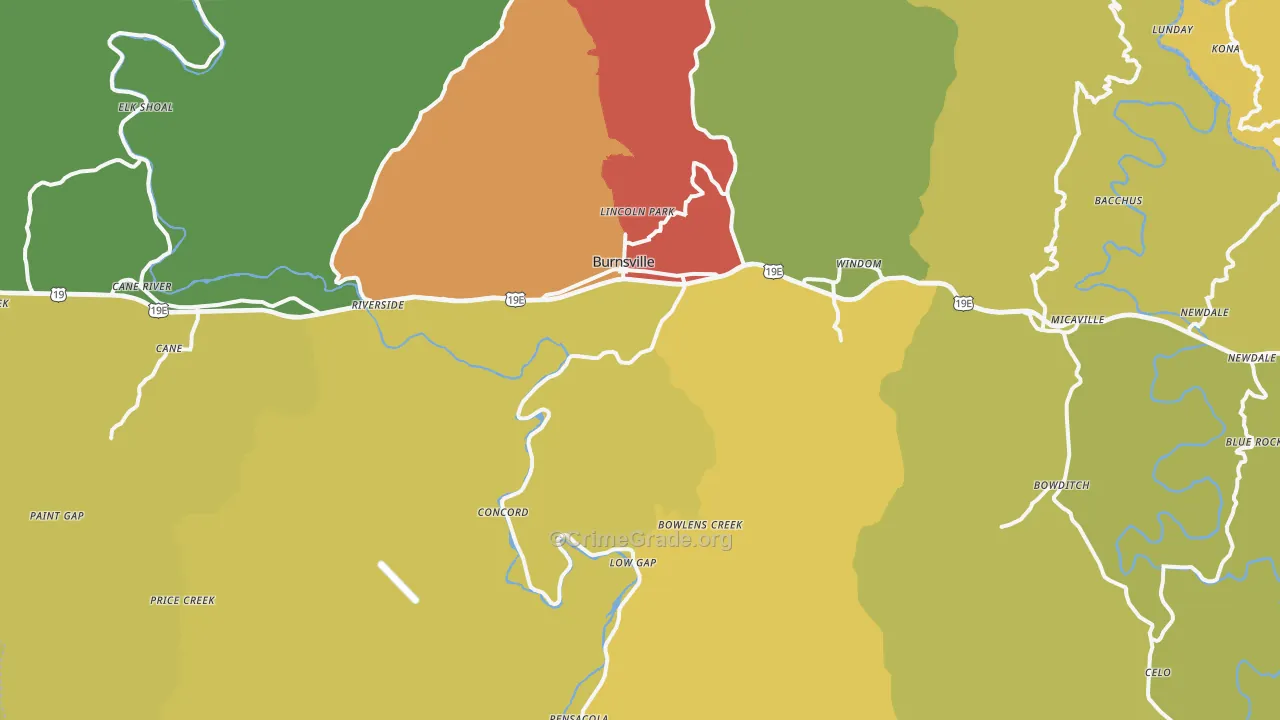 28714, NC Map of Drug-Related Crime Rates