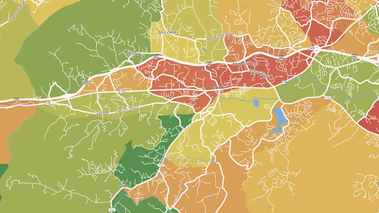 28715, NC Map of Drug-Related Crime Rates