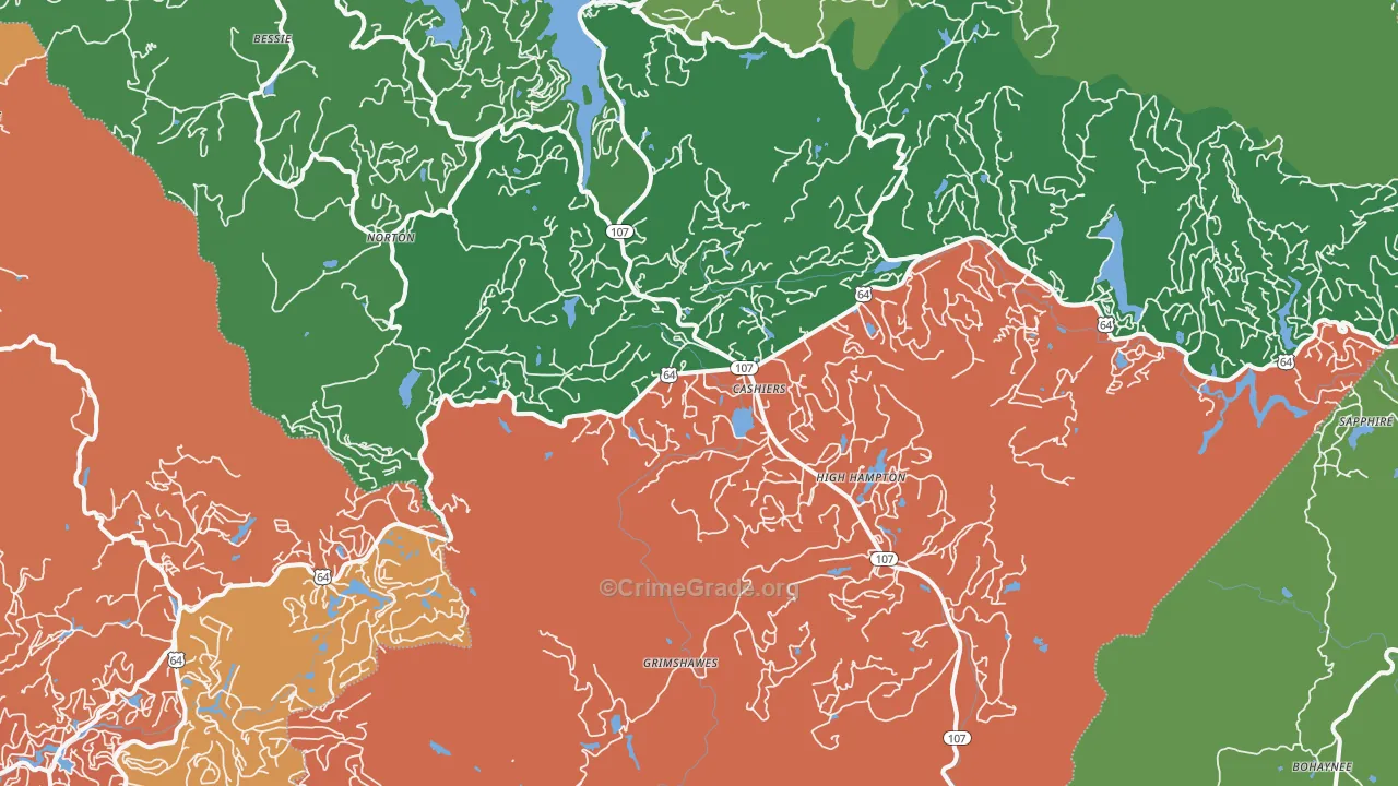 28717, NC Map of Drug-Related Crime Rates