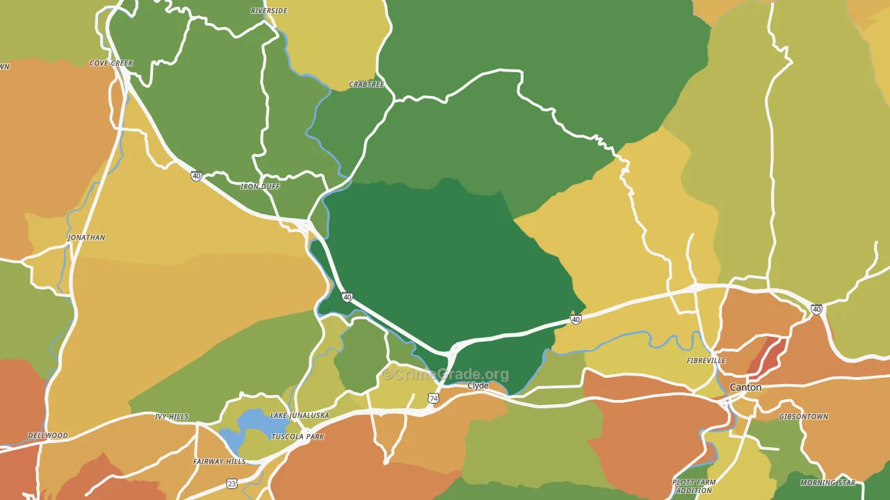 28721, NC Map of Drug-Related Crime Rates
