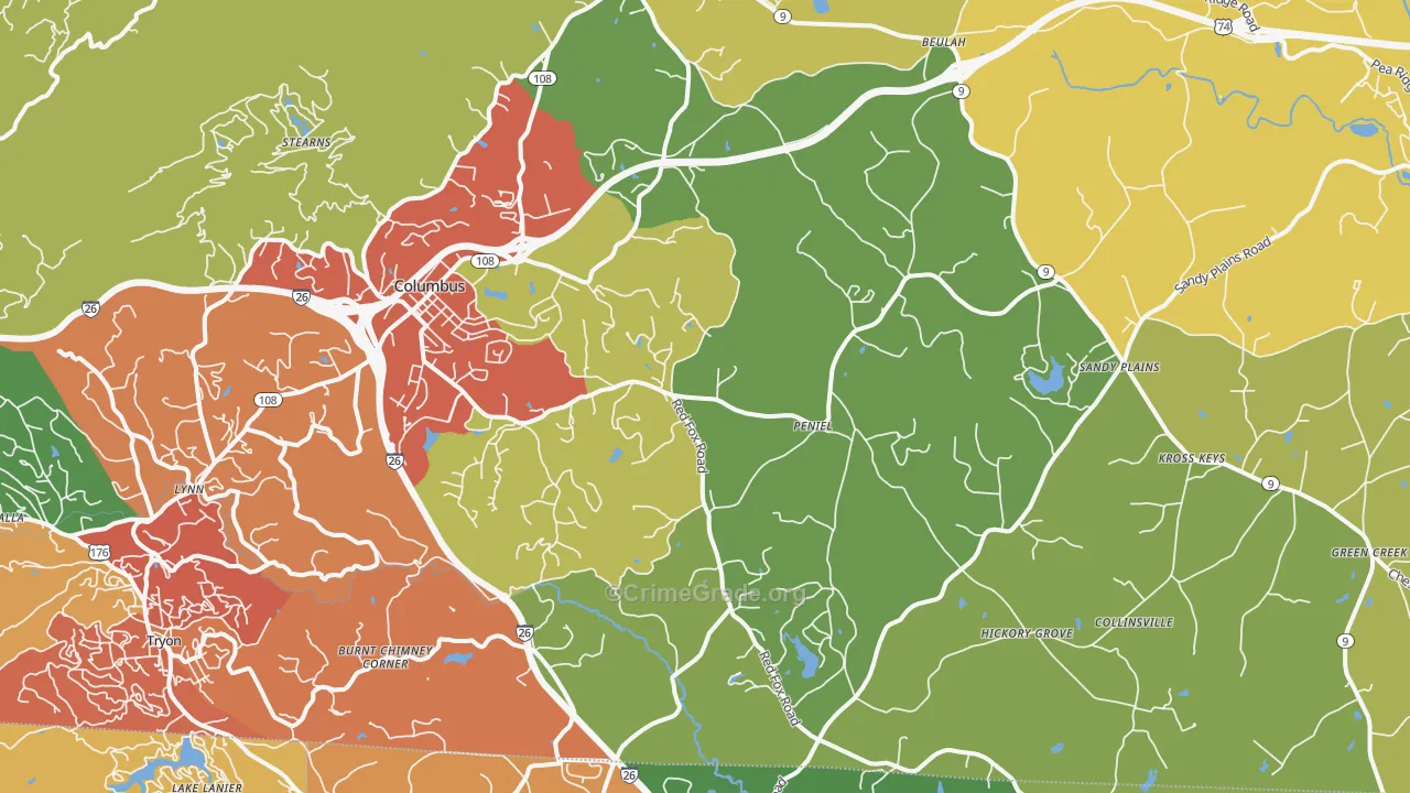 28722, NC Map of Drug-Related Crime Rates