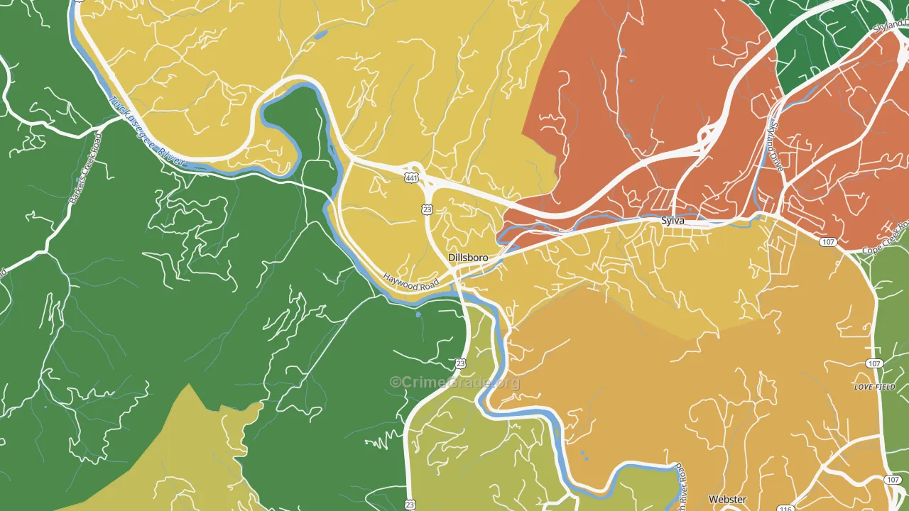 28725, NC Map of Drug-Related Crime Rates