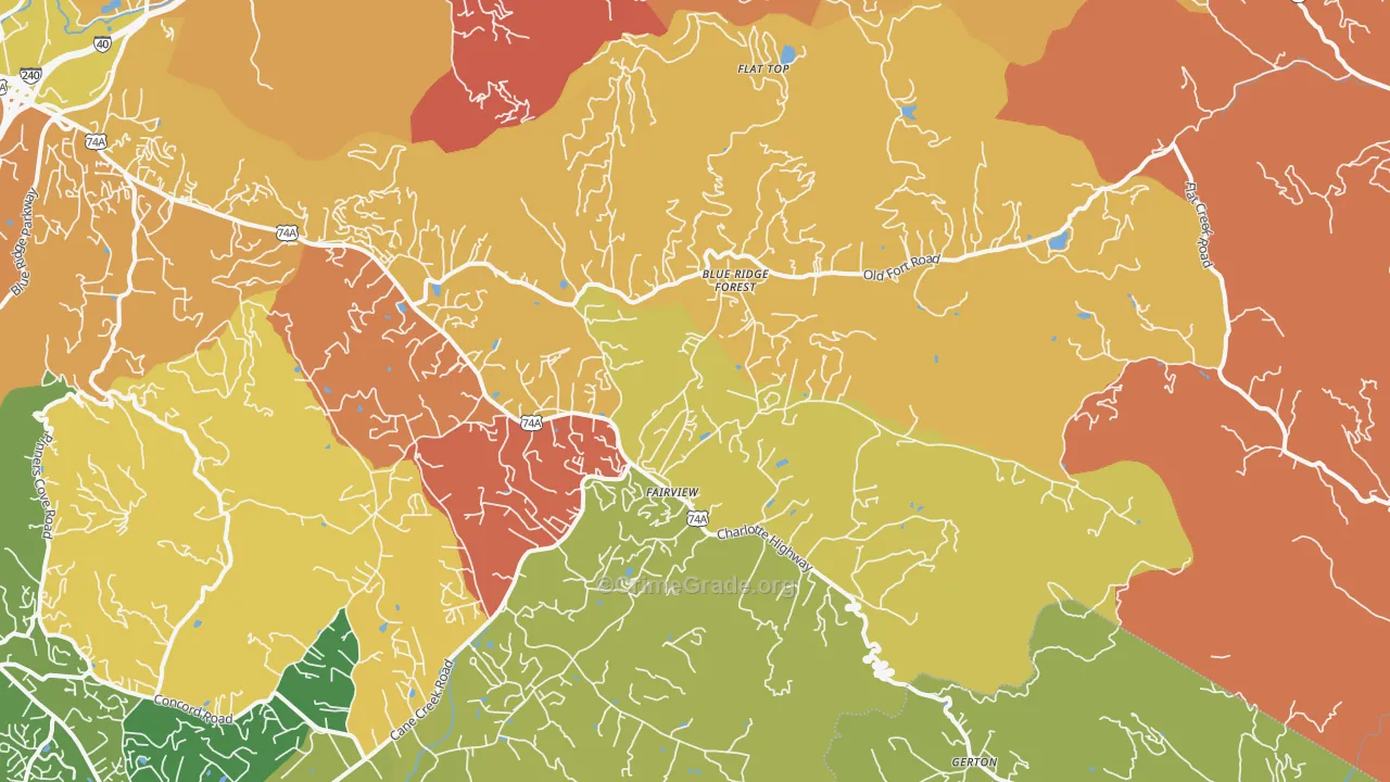 28730, NC Map of Drug-Related Crime Rates