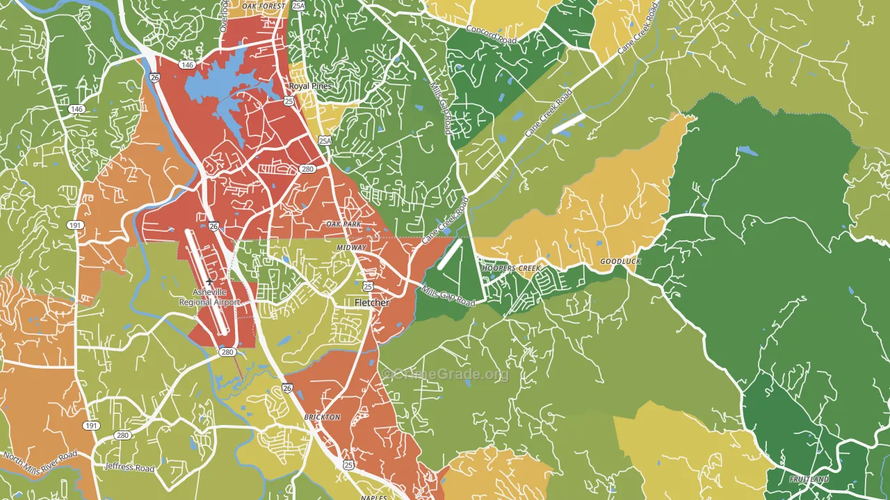 28732, NC Map of Drug-Related Crime Rates