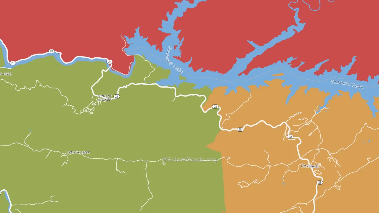 28733, NC Map of Drug-Related Crime Rates