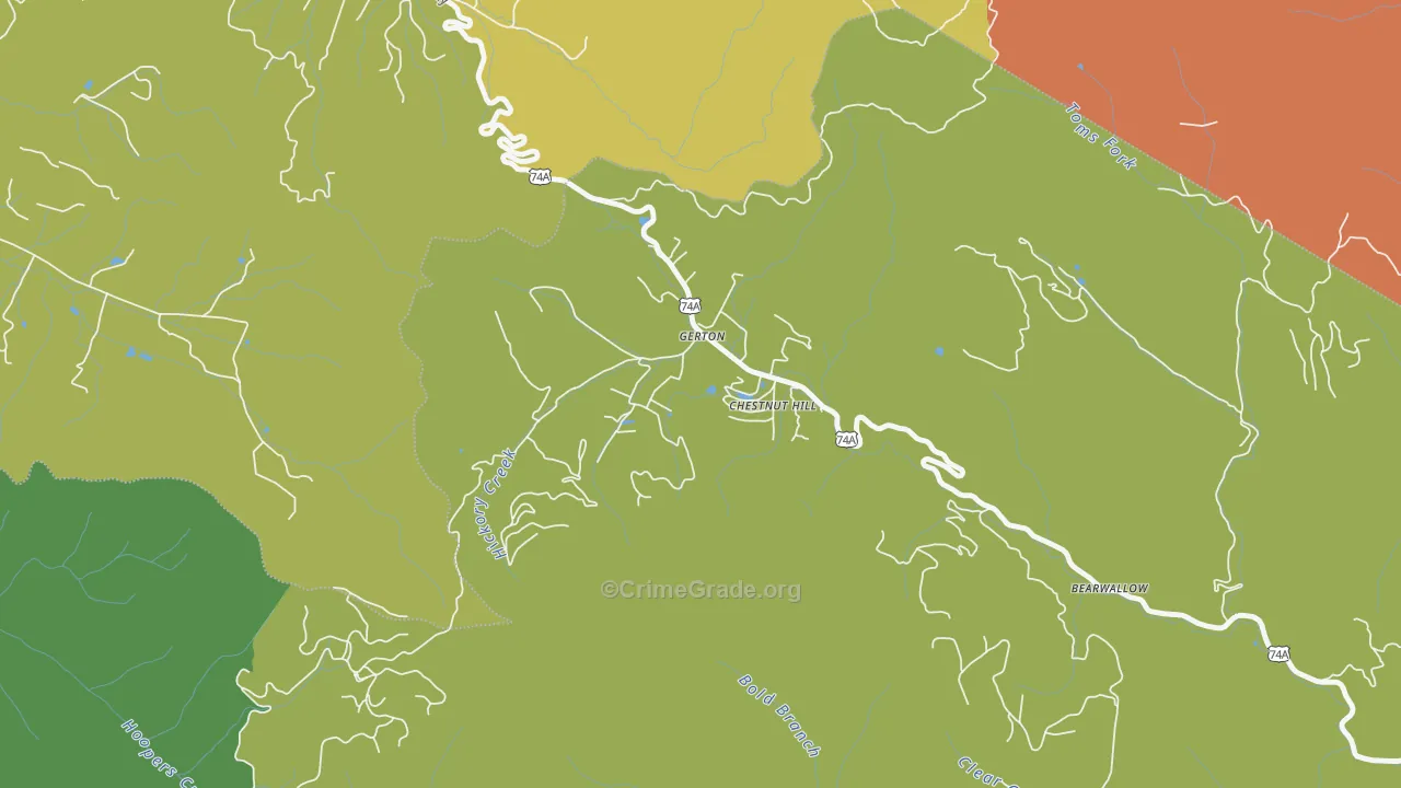 28735, NC Map of Drug-Related Crime Rates