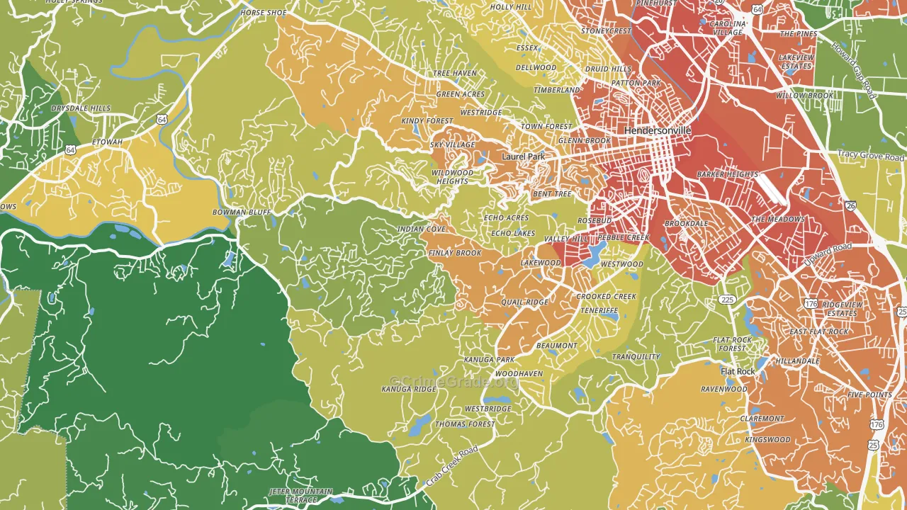 28739, NC Map of Drug-Related Crime Rates