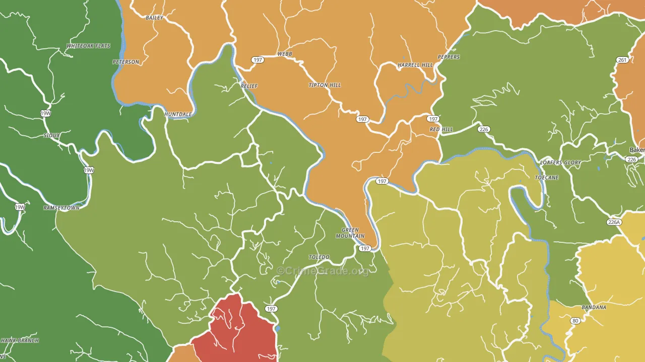 28740, NC Map of Drug-Related Crime Rates