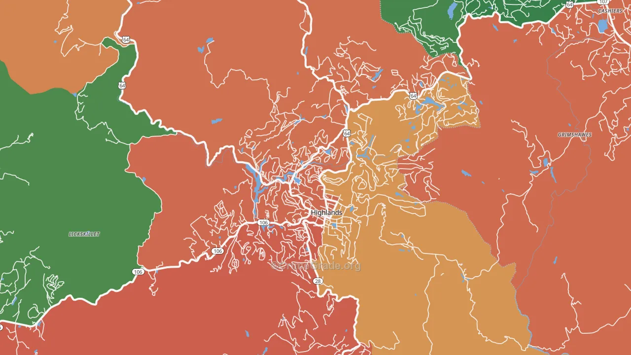 28741, NC Map of Drug-Related Crime Rates