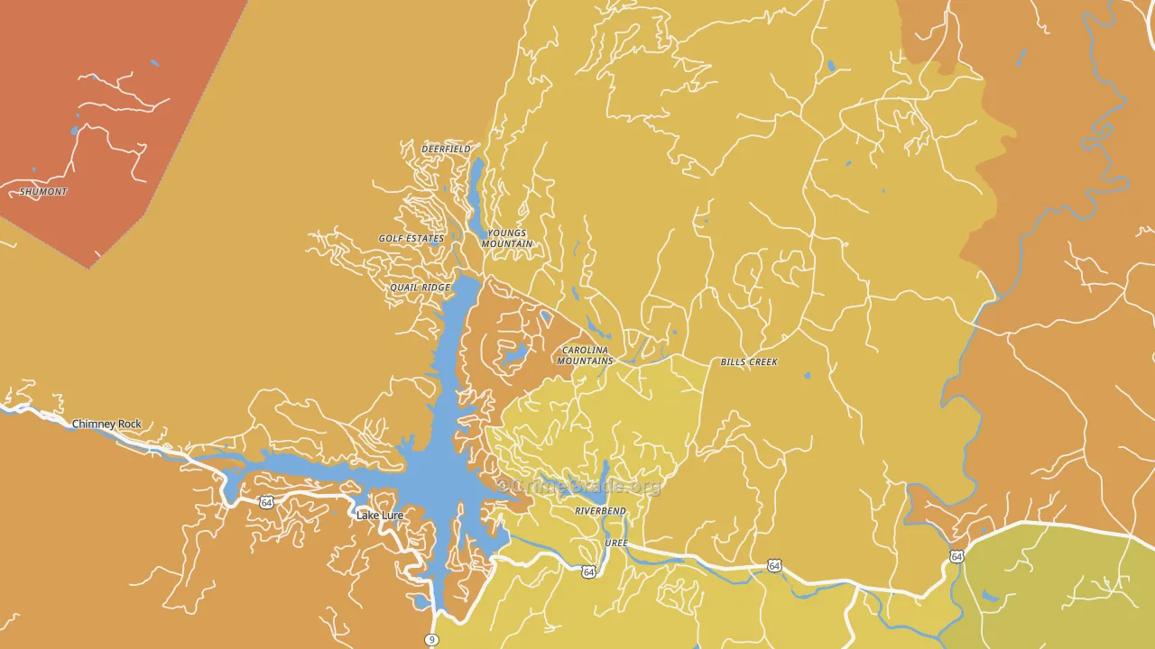 28746, NC Map of Drug-Related Crime Rates
