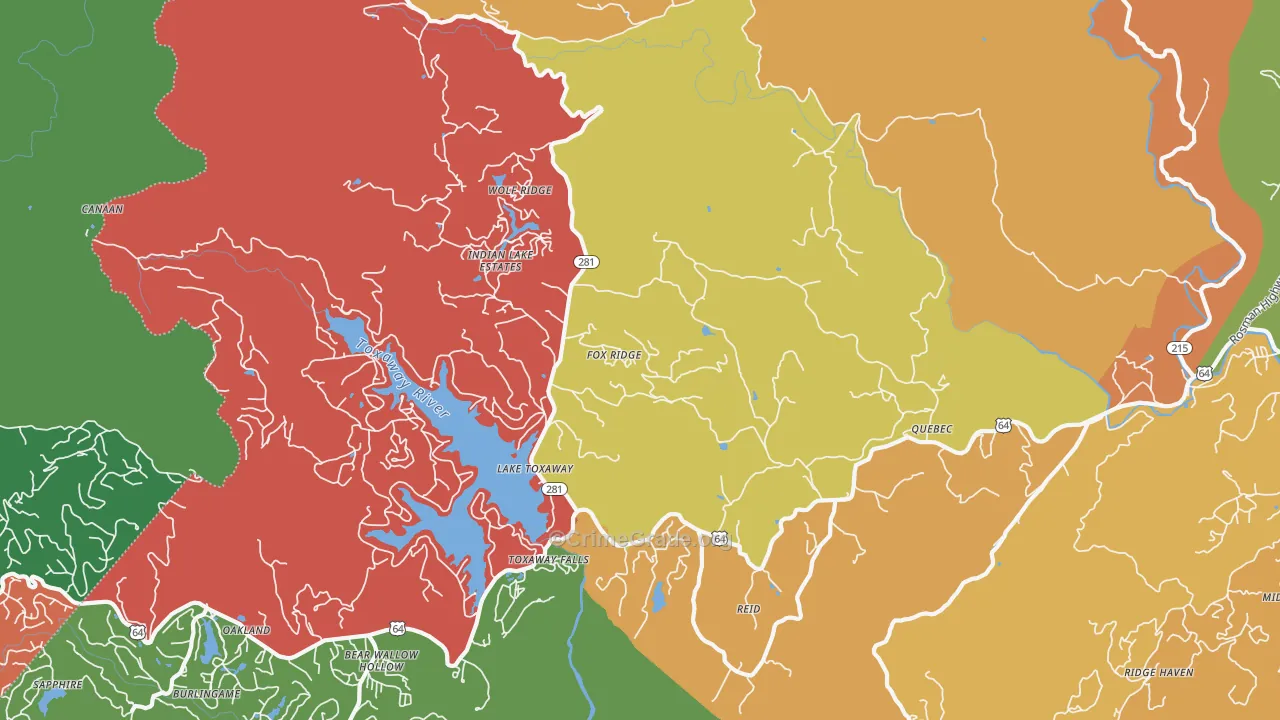 28747, NC Map of Drug-Related Crime Rates