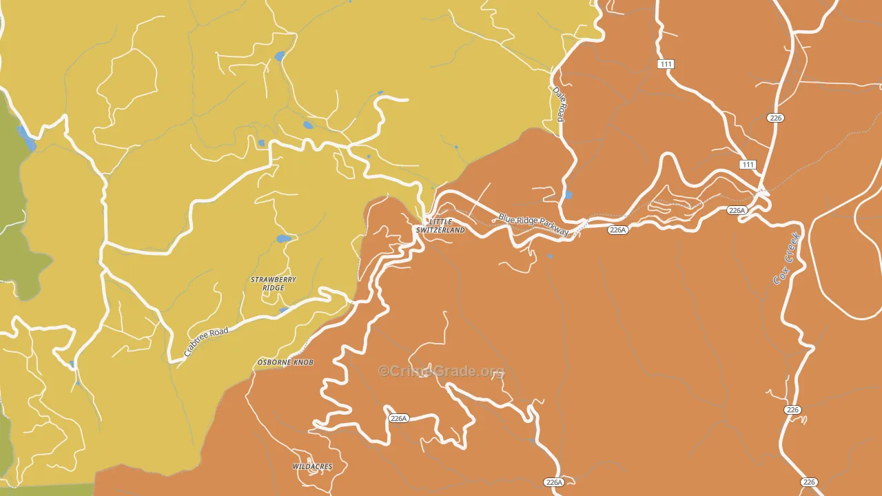 28749, NC Map of Drug-Related Crime Rates