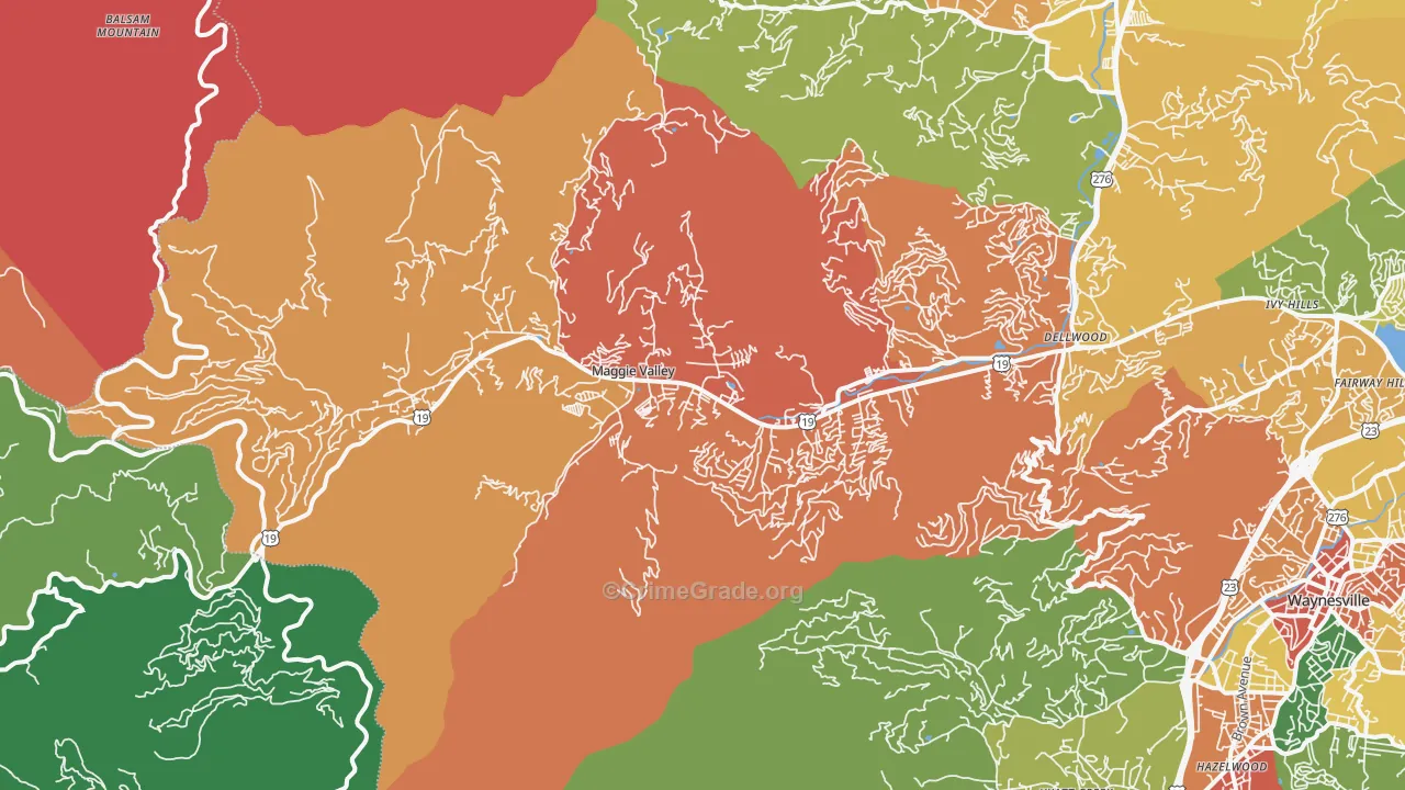 28751, NC Map of Drug-Related Crime Rates