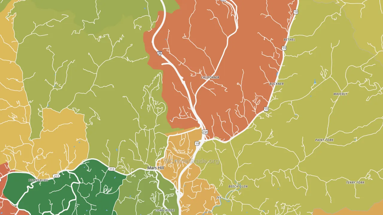 28754, NC Map of Drug-Related Crime Rates
