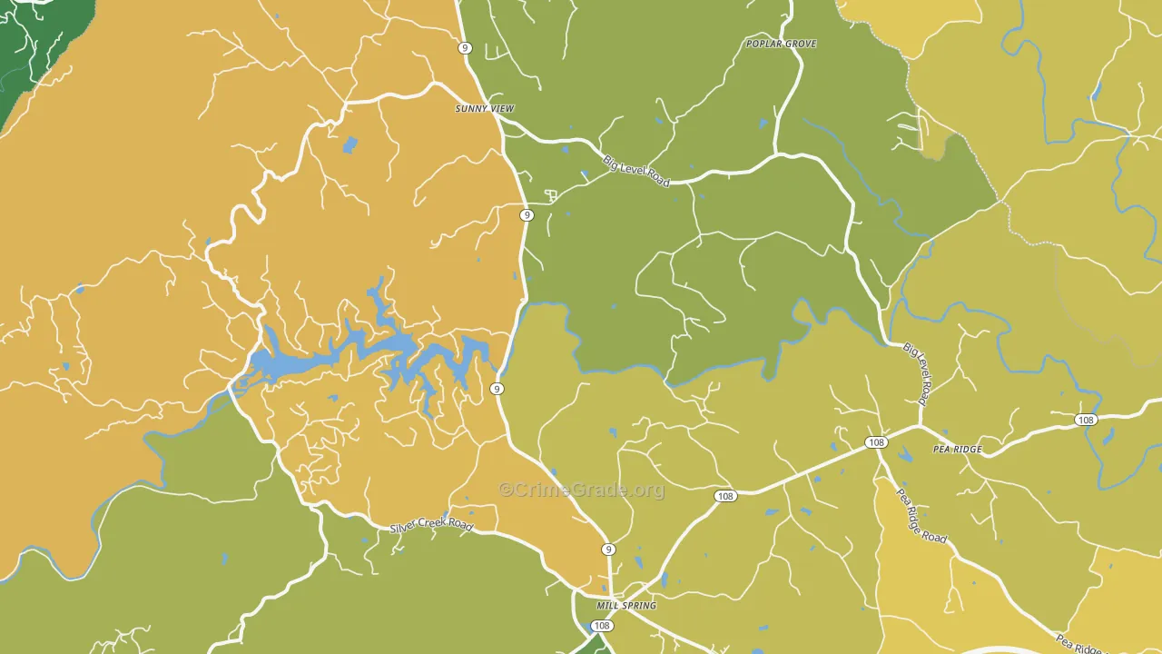 28756, NC Map of Drug-Related Crime Rates