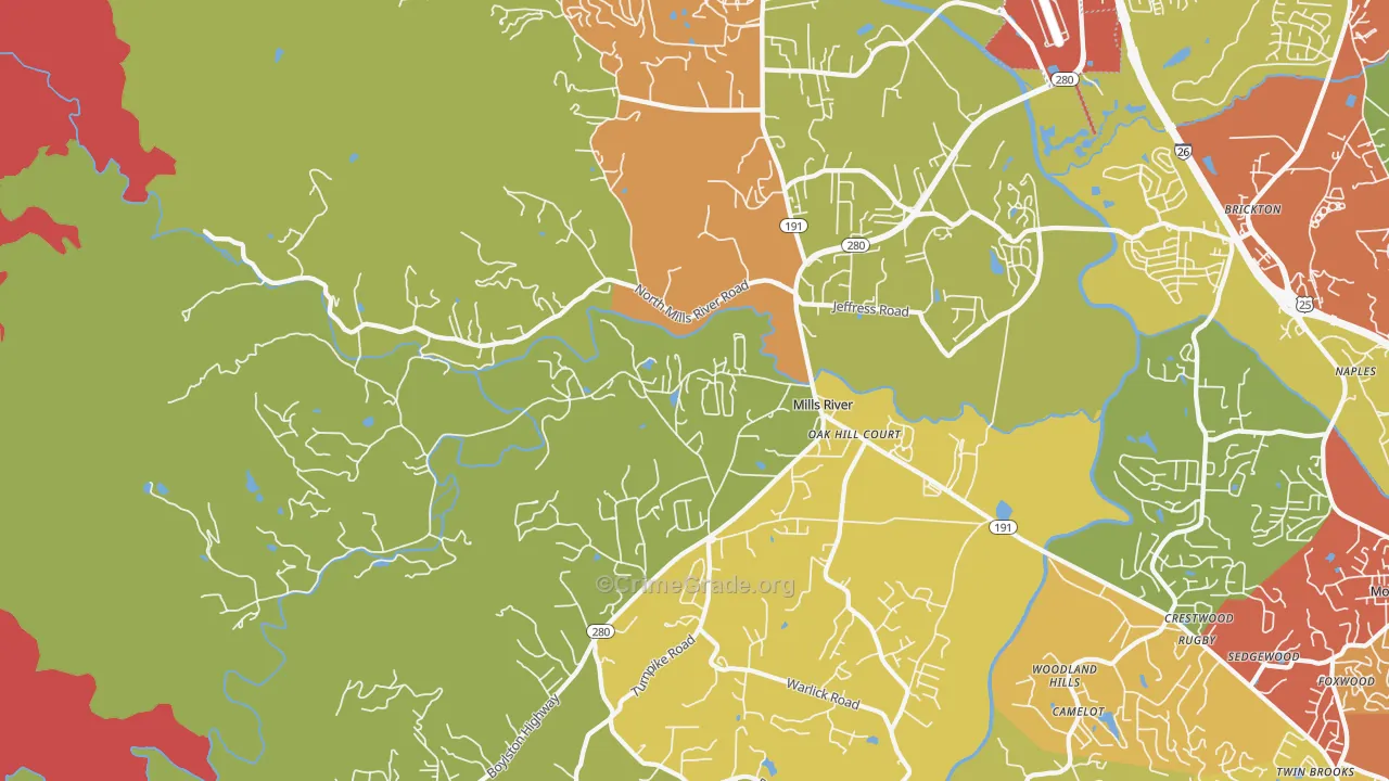 28759, NC Map of Drug-Related Crime Rates
