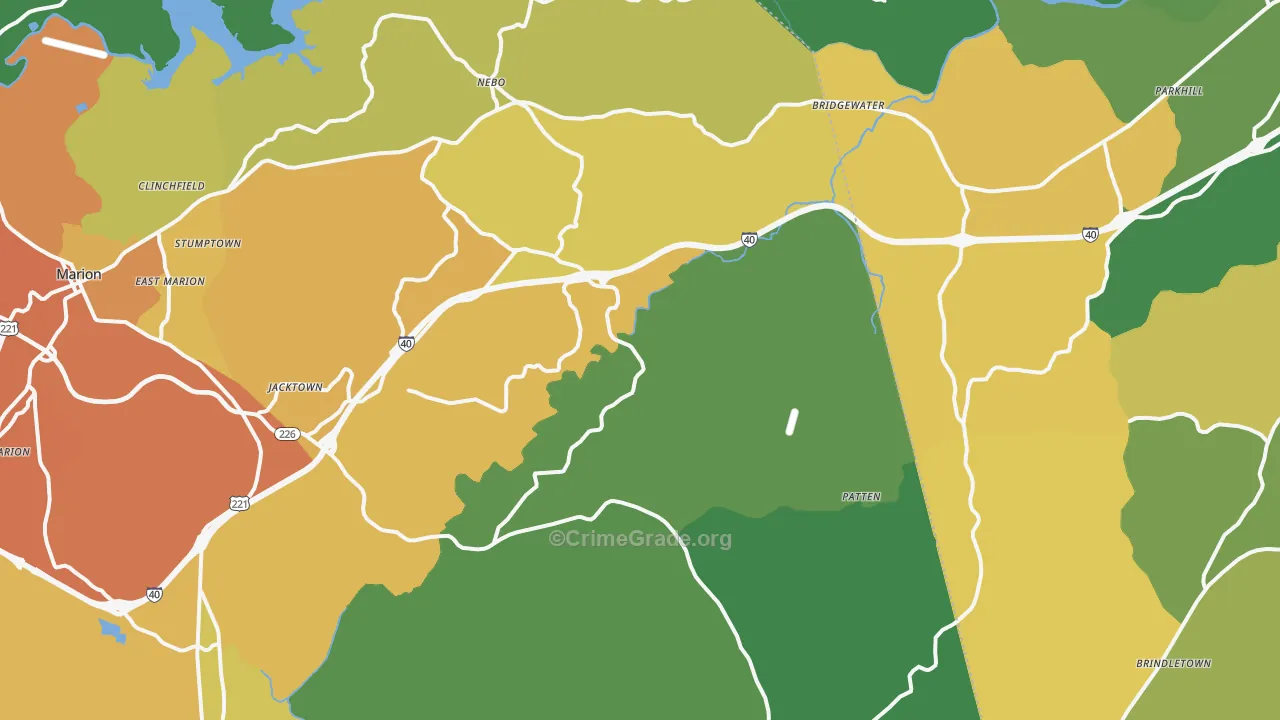 28761, NC Map of Drug-Related Crime Rates