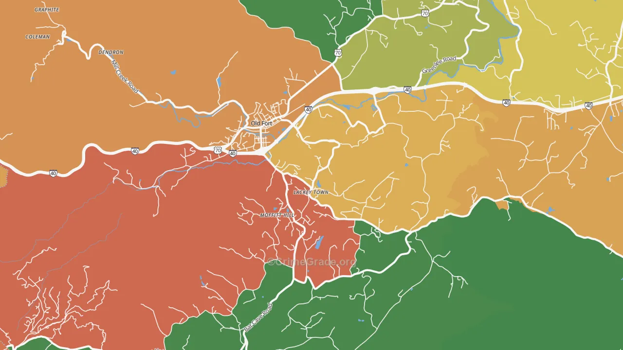 28762, NC Map of Drug-Related Crime Rates