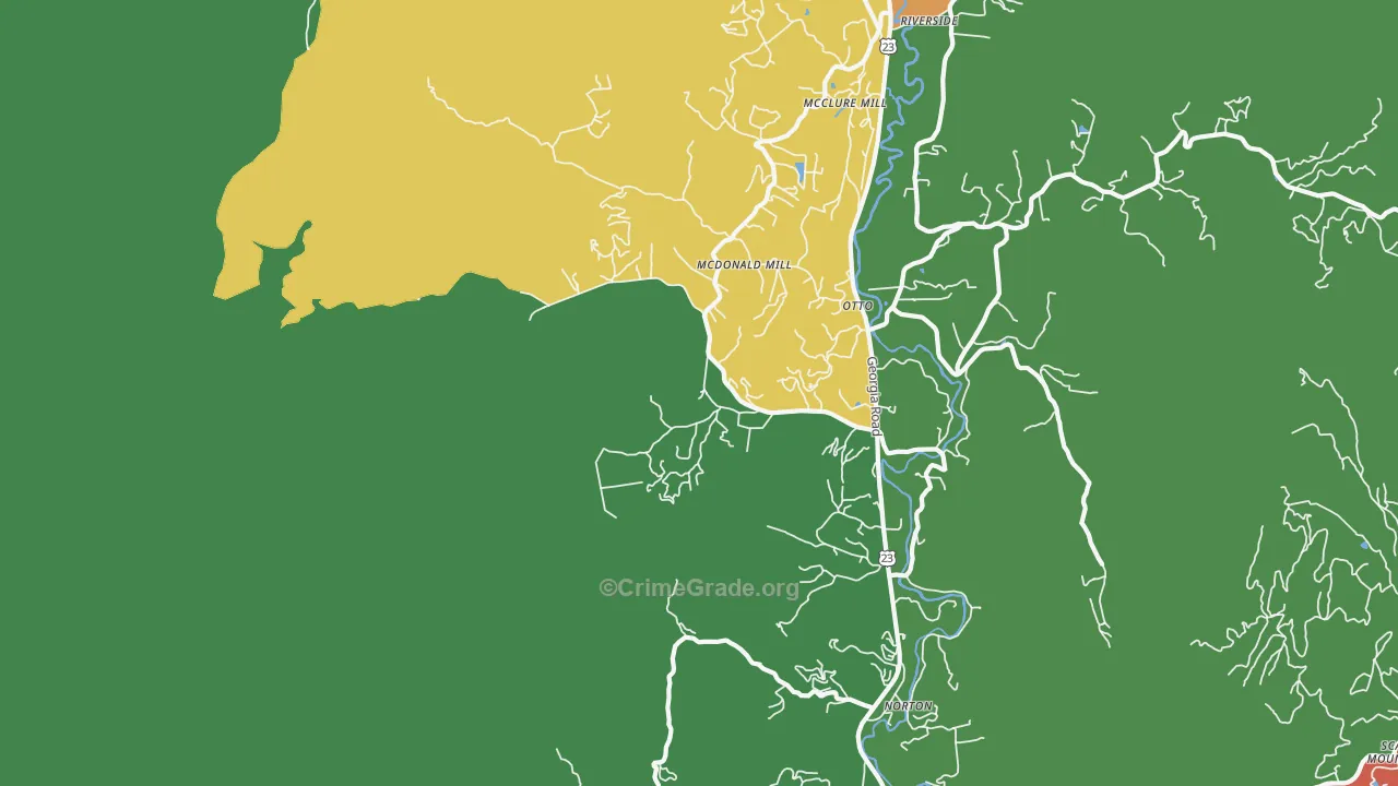 28763, NC Map of Drug-Related Crime Rates