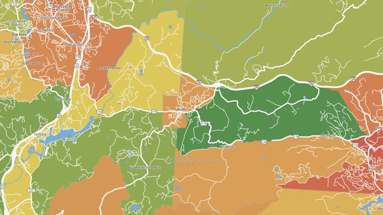 28773, NC Map of Drug-Related Crime Rates