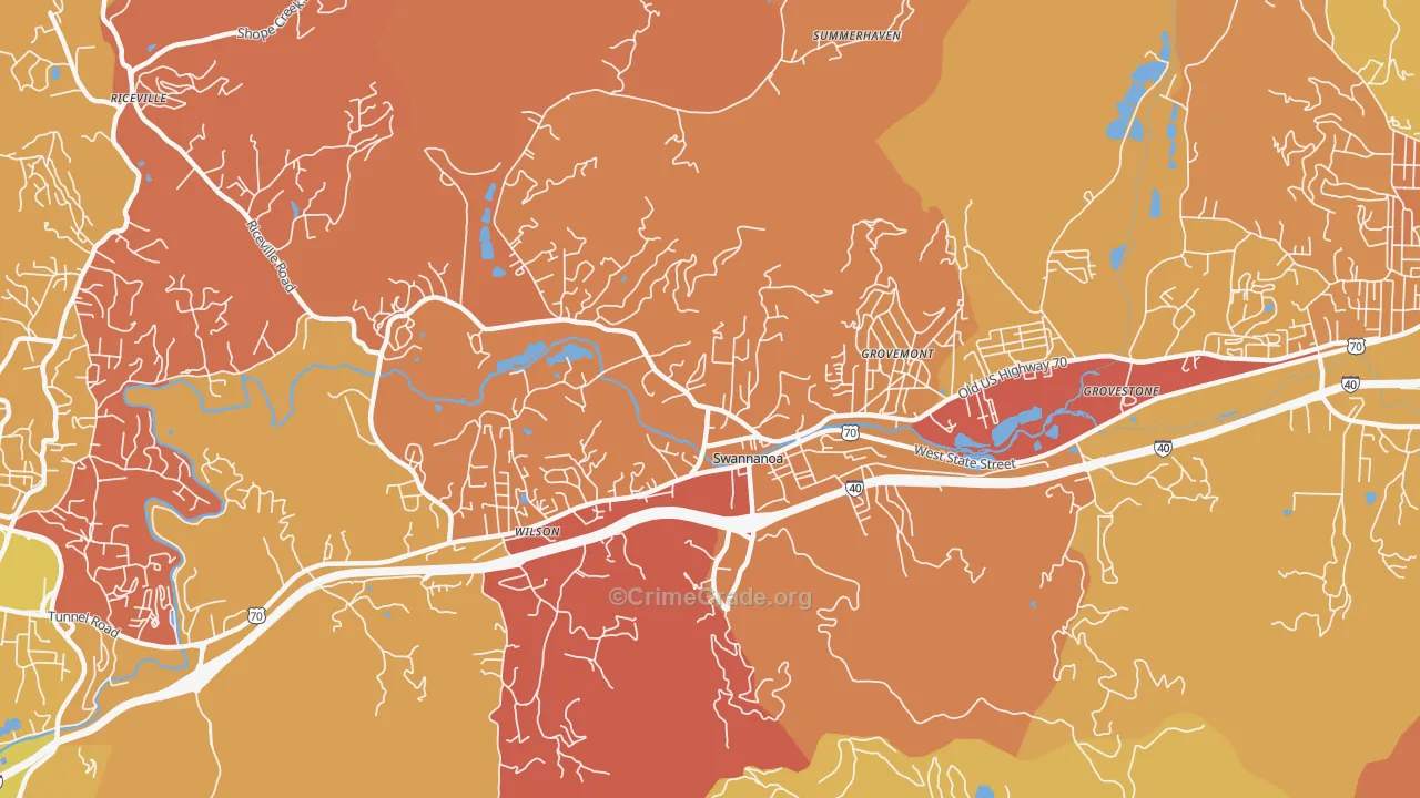 28778, NC Map of Drug-Related Crime Rates