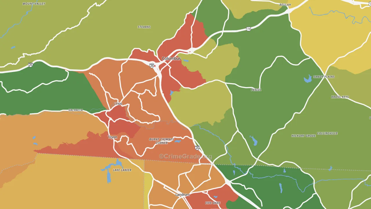 28782, NC Map of Drug-Related Crime Rates