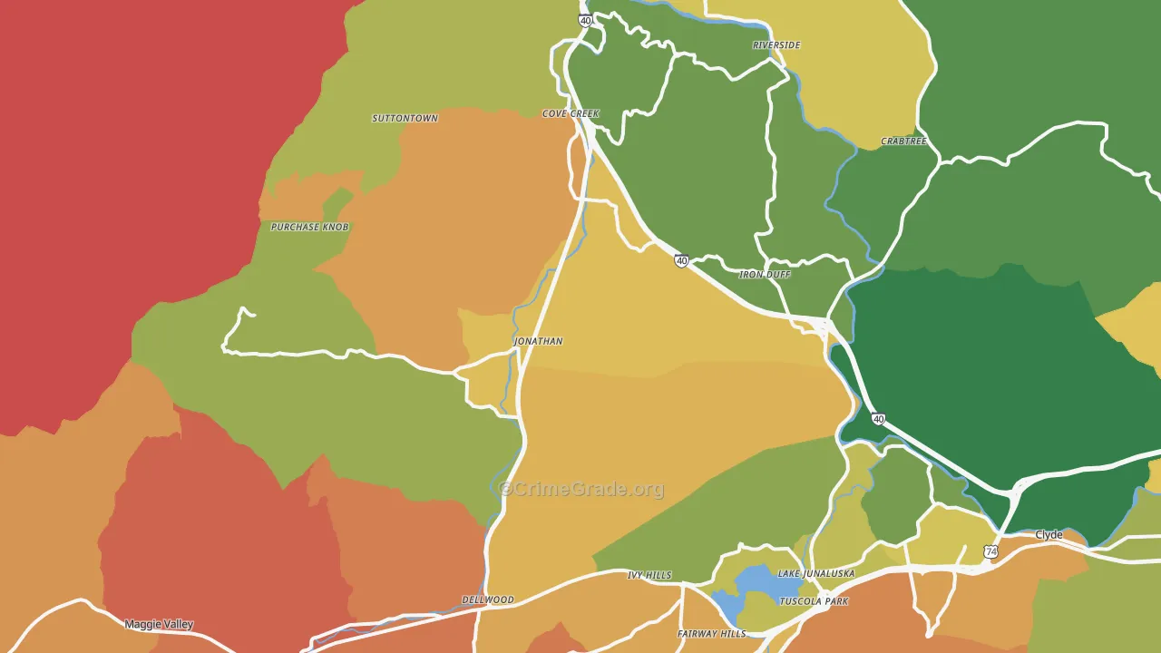 28785, NC Map of Drug-Related Crime Rates