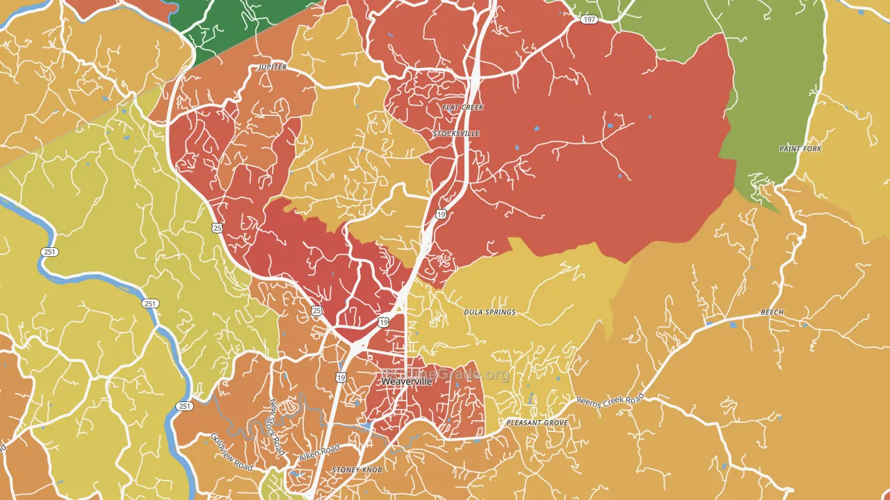 28787, NC Map of Drug-Related Crime Rates
