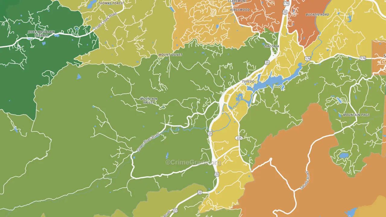 28790, NC Map of Drug-Related Crime Rates