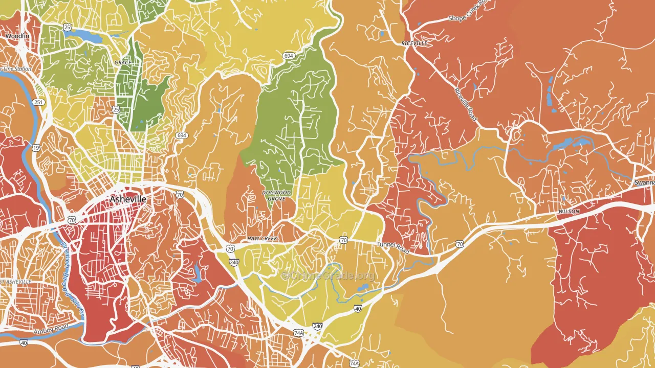28805, NC Map of Drug-Related Crime Rates