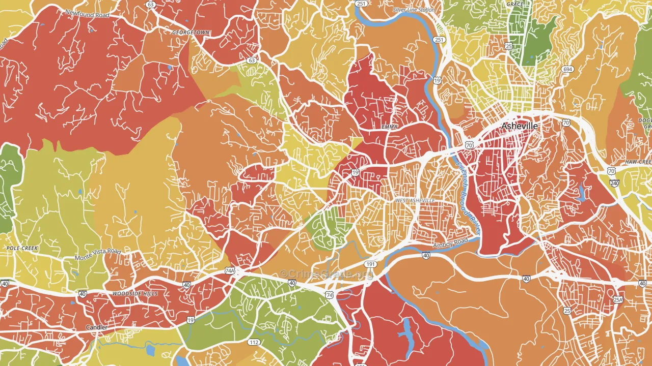 28806, NC Map of Drug-Related Crime Rates