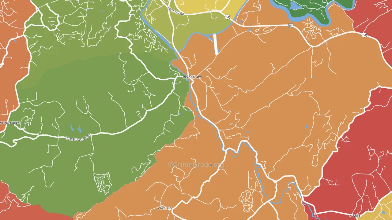 28902, NC Map of Drug-Related Crime Rates