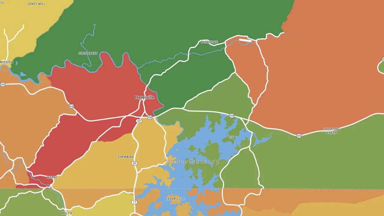 28904, NC Map of Drug-Related Crime Rates